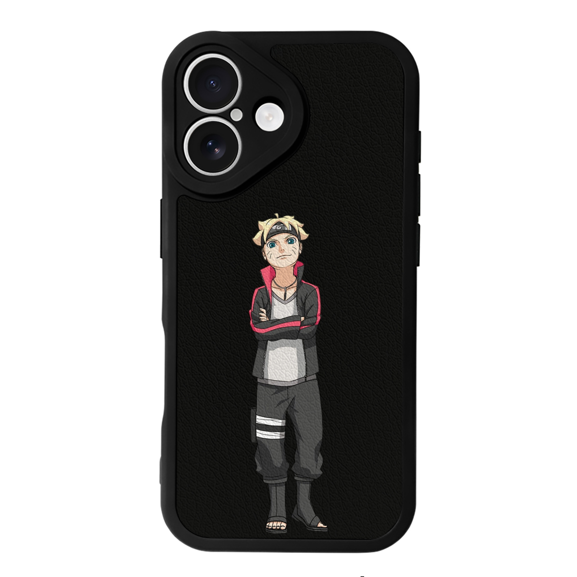 （画像用） NARUTO -ナルト- うずまき ボルト Uzumaki Boruto 【iPhone 16シリーズ対応】シリコンスマホケース（レザー調） 材質：シリコン